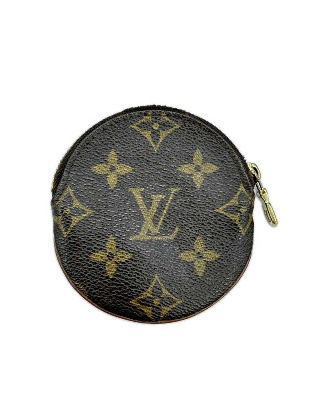 Louis Vuitton Coin Purse Monogram Porte Monnaie Ron Zipper Partially Distressed